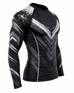 Camiseta Deportiva de Compresión para Hombre, Diseño Atractivo y Energético, Manga Larga, Cuello Redondo, Poliéster/Nailon, Secado Rápido, Antibacteriana - Product Image 5
