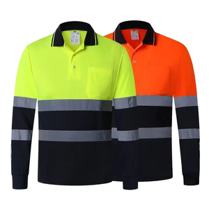 Industrial Safety Work Shirt with Reflective Tape Lightweight Hi Vis Uniform - Product Image 1