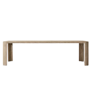 Mesa de Comedor Exterior Moderna y Minimalista de Madera de Teca Sólida, Mesa Rectangular de Alta Gama Resistente a la Intemperie para Villas y Resorts de Lujo - Product Image 1