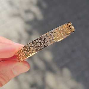 9mm Open Cuff <b>Bracelets</b> Plain Unique Luxury Minimalist Stackable Simple Bangle Fine Jewelry 10K 14K 18K <b>Solid</b> Gold Factory Price - Product Image 5