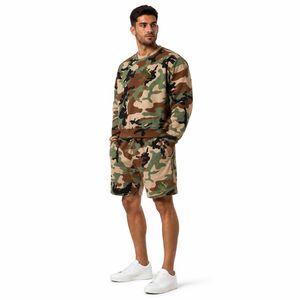 Conjunto de Sudadera y Pantalones Cortos con Estampado de Camuflaje Personalizado para Hombre, 2 Piezas, Ropa Deportiva Informal de Invierno, Estilo Táctico - Product Image 3