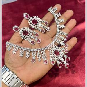 Ensemble collier américain en diamant plaqué argent 11151695DP Elegant Fine Jewelry - Product Image 1