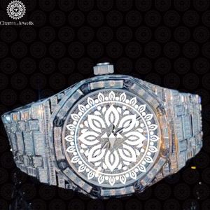 Montre de luxe Charm_Jewells en acier inoxydable 40 mm, mouvement mécanique analogique, date automatique, cadran en verre, résistance à l'eau 10 bars, pour homme - Product Image 1