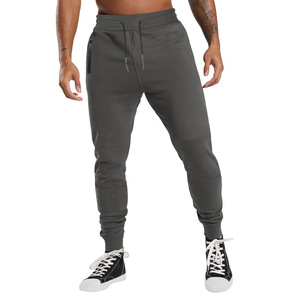 Blank Color Cotton Polyester Quality Sports <b>Joggers</b> Men's Sweatpants <b>Zip</b> <b>Pocket</b> Cargo Pants for Men - Product Image 3