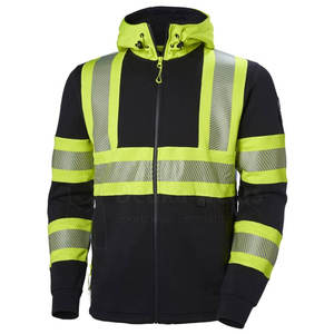 Custom Construction Hi Vis Safety <b>Jackets</b> for Men Winter <b>Worker</b> Wear Hoodie Reflective Work Features Microfiber Anti-Bacterial - Product Image 1