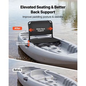 Sedile per Kayak con Telaio in Lega di Alluminio e Tessuto Oxford 600D, Supporto Lombare Confortevole, Facile Montaggio, Design Pieghevole per un Trasporto Comodo - Product Image 3