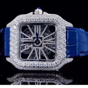 Reloj de Diamantes Incoloros Cultivados en Laboratorio de Alta Calidad para Hombre, Estilo Ejecutivo, Cristal de 20 mm, Acero Inoxidable, la Mejor Calidad, Venta al Por Mayor - Product Image 5