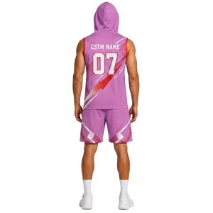 Custom 7 on 7 <b>Athletic</b> Hoodie Uniform Sleeveless Jersey and Shorts Set - Product Image 1