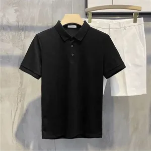 Polo de Manga Corta Blanco para Hombre, 100% Algodón, Tejido de Punto, Color Sólido, Corte Regular - Product Image 3