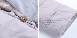 Trendy Women Long Coat Fashionable Winter Overcoat Warm Breathable Leather Trench Outerwear Casual Wear Knitted Plain Dyed - Product Image 3