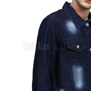 Veste d'hiver en jean pour homme, style moderne et décontracté, en coton, chaude et confortable pour la saison automne-hiver - Product Image 5