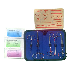 Kit d'entraînement à la suture pour étudiants en médecine, avec coussin de dissection et outils de suture en acier inoxydable - Product Image 1