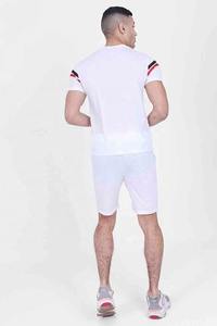 T-shirt et short d'été de haute qualité ensemble bleu ensemble de short de gymnastique en coton imprimé de logo personnalisé pour hommes - Product Image 6