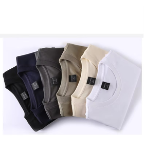 เสื้อยืดคอกลมแขนสั้นผ้าฝ้ายหนา 300 GSM สำหรับผู้ชาย ไซส์ใหญ่  แบบเรียบ  รับสกรีนโลโก้ - Product Image 4