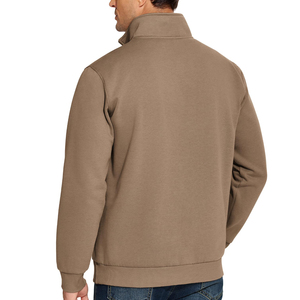 Sweat-shirt à col zippé pour homme, doublure en polaire douce, pull à demi-zip, haut décontracté chaud, coupe confortable pour les activités quotidiennes en hiver - Product Image 2