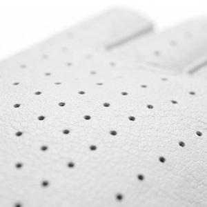 Guantes de Conducción de Cuero Genuino Personalizados al por Mayor, Transpirables, Perforados, de Medio Dedo, con Muñeca Corta, Estilo Vintage - Product Image 3