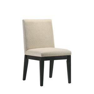 Juego de 2 Sillas de Comedor Froja en Tela Beige y Acabado Negro - Product Image 1
