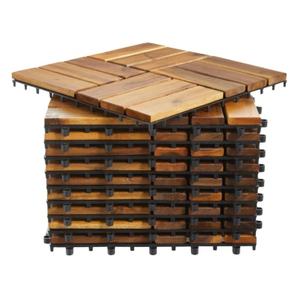 Acacia <b>Wood</b> Interlocking Deck Tiles Waterproof Outdoor Patio <b>Flooring</b> - Product Image 2