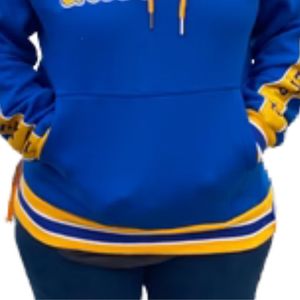 Sweat-shirt à capuche Sigma Gamma Rho Greater Tapered Hoodie SGRho bleu or, vêtements grecs de qualité supérieure, unisexe, pour sororité - Product Image 4