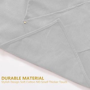 Delantal de Lona de Algodón Unisex de Calidad Premium 2026, Blanco con Detalles en Cuero para Uso en Restaurantes, Bares y Camareros, OEM ODM - Product Image 5