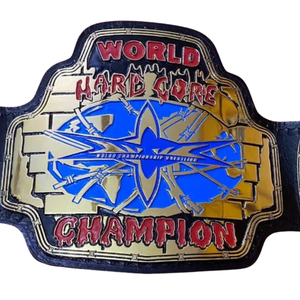 Ceinture de champion du monde de la lutte hardcore en cuir noir avec design or et rouge, qualité supérieure, pour les fans de MMA et de lutte - Product Image 6