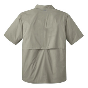 Camisa de manga corta de lino para hombre, camisa de pesca con botones y logotipo personalizado, camisa de pesca con protección Spf 50 Uv de secado rápido - Product Image 5