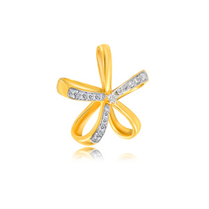 Colgante de Diamantes en Oro Amarillo con Diamantes Cultivados en Laboratorio de Corte Brillante Redondo, Diseño Minimalista, Colgante para Mujer de Uso Diario - Product Image 2