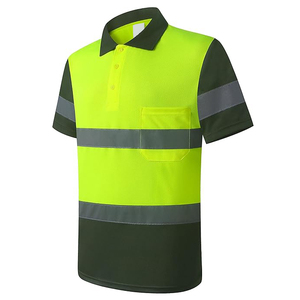 Polo de travail à manches longues haute visibilité pour hommes, avec bandes réfléchissantes, vêtements de sécurité, uniforme de travail - Product Image 5