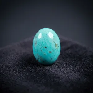 Juego de 7 Piedras de Turquesa Ovaladas Lisas de Arizona con Reverso Plano, Teñidas, Calidad AAA, para Manualidades DIY - Product Image 5