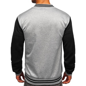 Chaquetas de equipo de béisbol personalizadas unisex, chaqueta de béisbol informal, chaquetas con letras bordadas, talla grande, cierre de cremallera, tela de algodón - Product Image 5