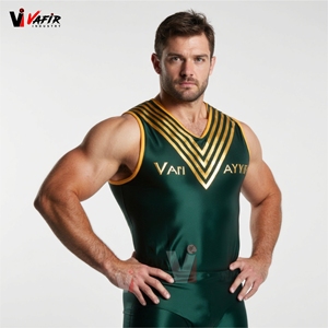 Singlet de Lucha Libre Negro de Alta Calidad OEM para Hombre, Personalizado, Transpirable, Ecológico, Tejido Ligero, Artes Marciales Vafir - Product Image 6