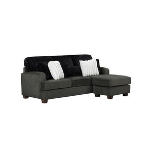 Divano Angolare Moderno Reversibile 100% Schiuma con Struttura a Blocchi, Cuscini Reversibili e Cuscini Decorativi per Arredamento Soggiorno - Product Image 1
