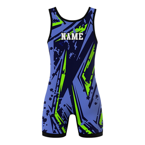Combinaison de lutte personnalisée à séchage rapide, respirante et légère en spandex/polyester pour hommes, entraînement de boxe, coupe basse devant - Product Image 2