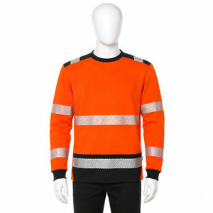 T-shirt de sécurité réfléchissant haute visibilité à manches longues, vêtements de travail haute visibilité, vêtements de protection pour la construction industrielle, chemise de travail pour hommes - Product Image 4