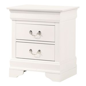 Comodino bianco tradizionale elegante - Product Image 1