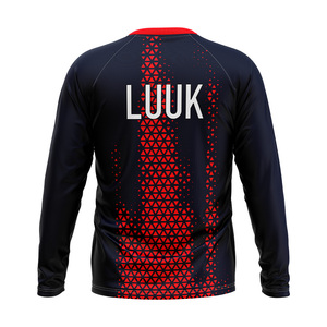 เสื้อรัดกล้ามเนื้อแขนยาวสำหรับผู้ชาย เสื้อกีฬาแบบกำหนดเองสำหรับการฝึกซ้อม MMA ยิม วิ่ง ฟิตเนส โรงงานรับผลิตแบบ OEM ODM - Product Image 2