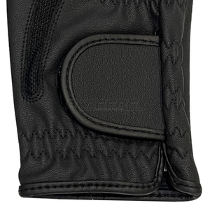 Gants d'équitation en cuir noir, doigts tactiles, antidérapants, logo embossé, entraînement équestre, tailles personnalisées et OEM - Product Image 4
