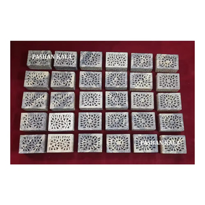 Piedra de Esteatita natural hermosa hecha a mano diferentes tallado diseño rectángulo forma joyeros para regalar y revender - Product Image 6