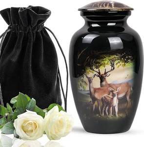 White Rose Hummingbird Floral Metal <b>Urns</b> for Ashes Decorative Memorial Keepsake Metal <b>Urns</b> - Product Image 6