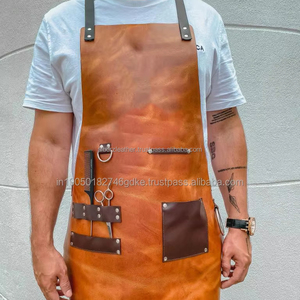 Premium <b>Leather</b> Classic Reusable High Quality Sleeveless Work <b>Apron</b> Soft Durable Stylish Multi-Pocket Adjustable Waist Work Suit - Product Image 6