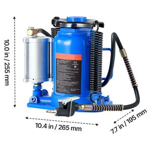 Martinetto idraulico a bottiglia saldato per impieghi gravosi da 10-16,3 pollici, capacità 32 tonnellate (70546,9 libbre), sollevatore pneumatico/manuale per auto - Product Image 5