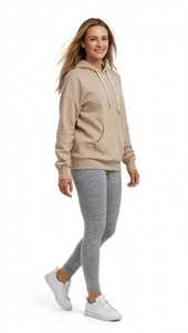 <b>Women's</b> Regular Fit Solid Breathable Casual Long Sleeve Hip Length Modal Zip-Through Hoodie - Product Image 5