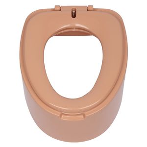 WC portatile marrone con tappetino antiscivolo - Product Image 4