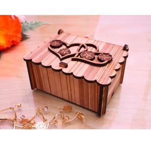 Caja de Joyería de Madera con Corte Láser Vintage, Caja de Regalo de Madera Decorativa de Lujo con Logotipo Personalizado y Tapa con Bisagras para Almacenamiento y Empaque - Product Image 6