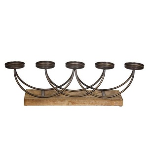 Porte-bougie en métal, élégant support de lanterne en fer pour centre de table, éclairage de salle, célébration d'anniversaire, dîner du soir - Product Image 3