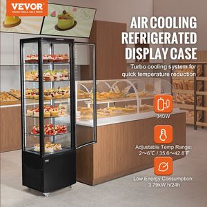 Vetrina Refrigerata Commerciale a 5 Ripiani con Illuminazione LED, Grande Capacità 9.8 Cu.Ft./278L per Congelatori e Frigoriferi per Pasticceria - Product Image 2