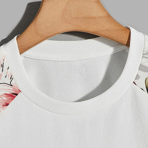 <b>Men's</b> <b>Floral</b> Print Long Sleeve Raglan <b>T</b>-<b>Shirt</b> O-Neck Casual Graphic Tee - Product Image 5