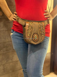 Cinturón de piel auténtica Unisex, cinturón de viaje multiusos, hecho a mano - Product Image 5