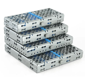 Plateau de rangement pour instruments chirurgicaux dentaires réutilisables en acier inoxydable, certifié CE, de haute qualité, pour autoclave, manuel, pour ponts osseux - Product Image 3