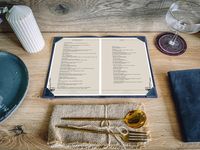 Porte-menu en cuir véritable léger, classique, luxueux, résistant à l'eau, fait main, personnalisable, en cuir de vache véritable, pour restaurant, hôtel, café